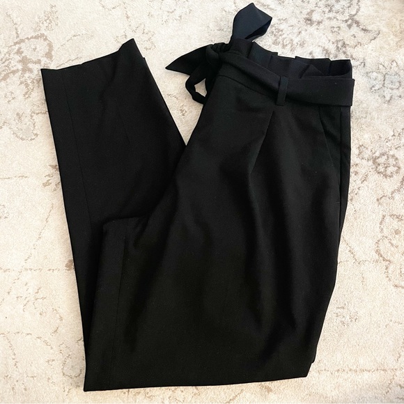 RW&CO. Suiting Black Paper-bag Highwaisted Dress Pants Size 8 - Picture 1 of 8